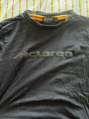 Stichd x McLaren Black Logo Men's Crewneck T-Shirt